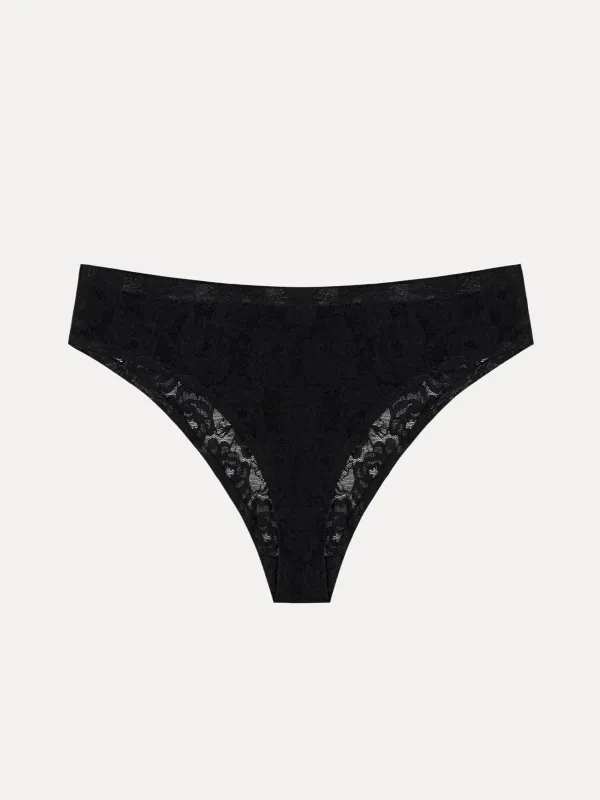 Women's underwear, size L, nylon / spandex, lace, black, Brasiliana, Lacie, image-0