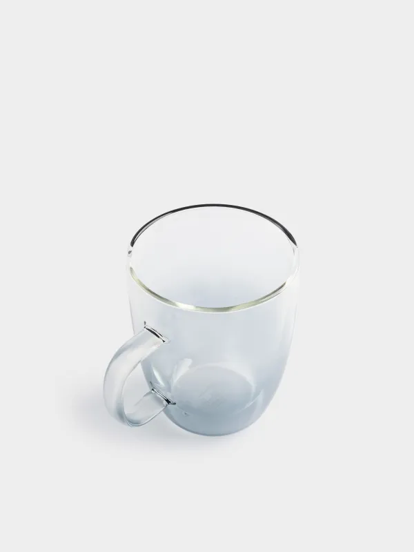 Mug, 440 ml, 2 pcs, glass B, gray gradient, Air gradient, image-2
