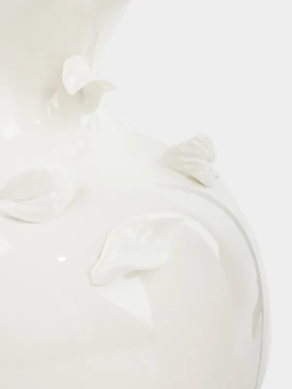 Flower vase, 26 cm, ceramic, milky, Petals, Bloome, image-3