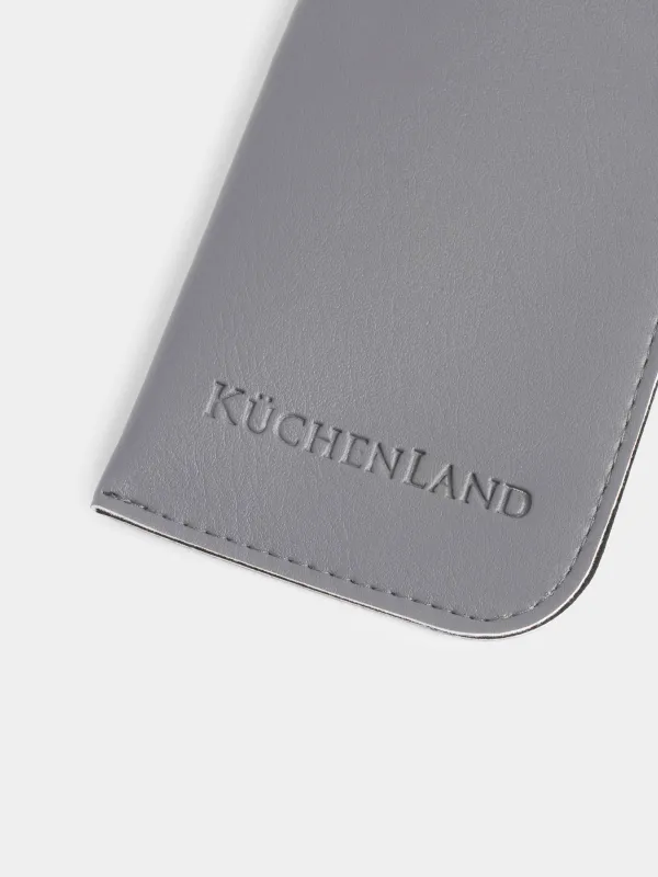 Eyeglass case, 18x8 cm, polyurethane, light grey, Memo, image-1