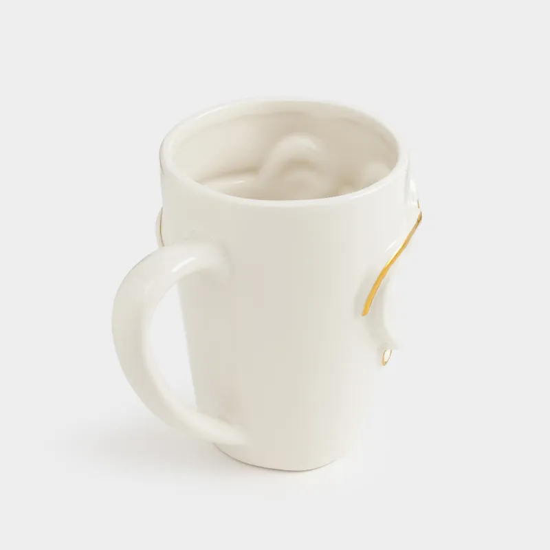 Mug, 500 ml, Ceramic, Woman with glasses, Girls, image-2