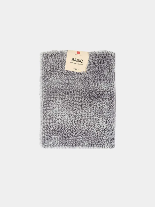 Mat, 50x80 cm, anti-slip, polyester, silver-gray, Fluffy, image-2