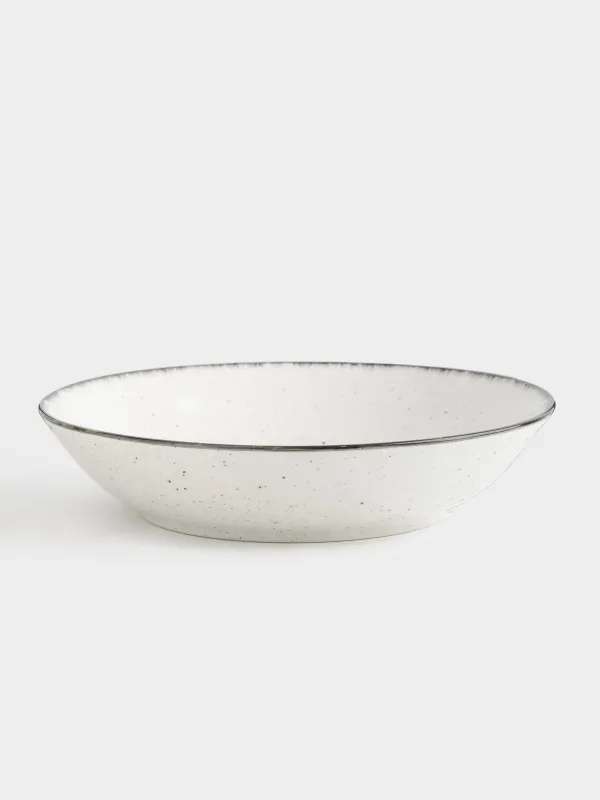 Dining set, 6 pers., 18 pr., ceramic, white-grey, speckled, Roxas, image-6