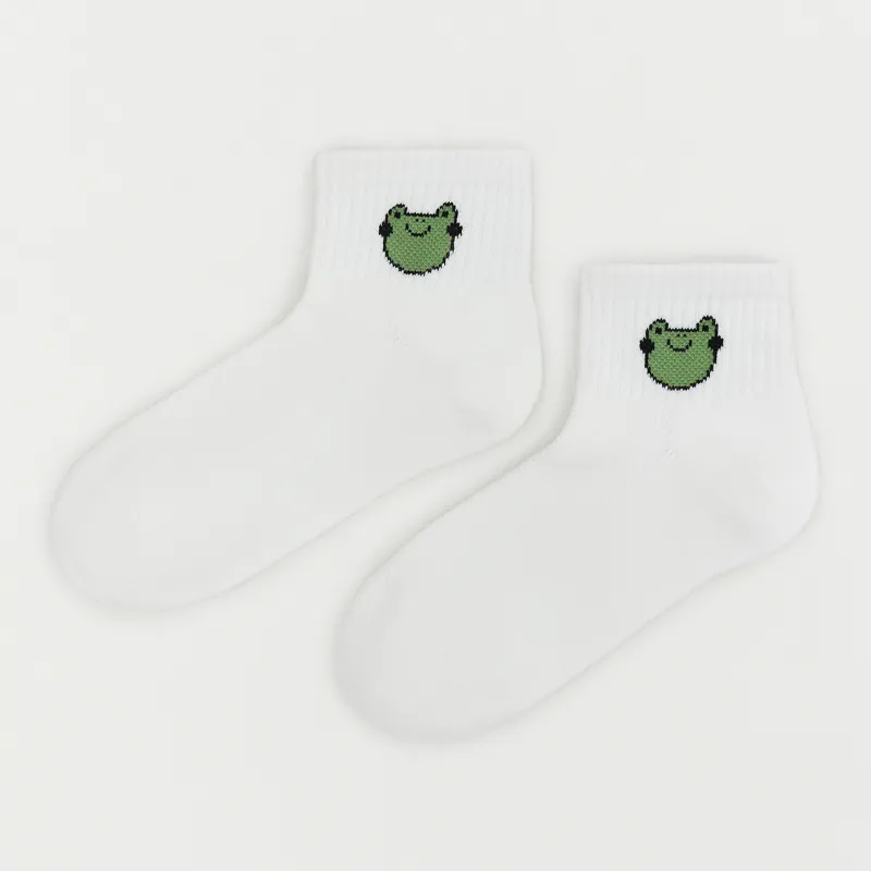 Children's socks, size 23-26, cotton / polyester, white, Frog, Lucky