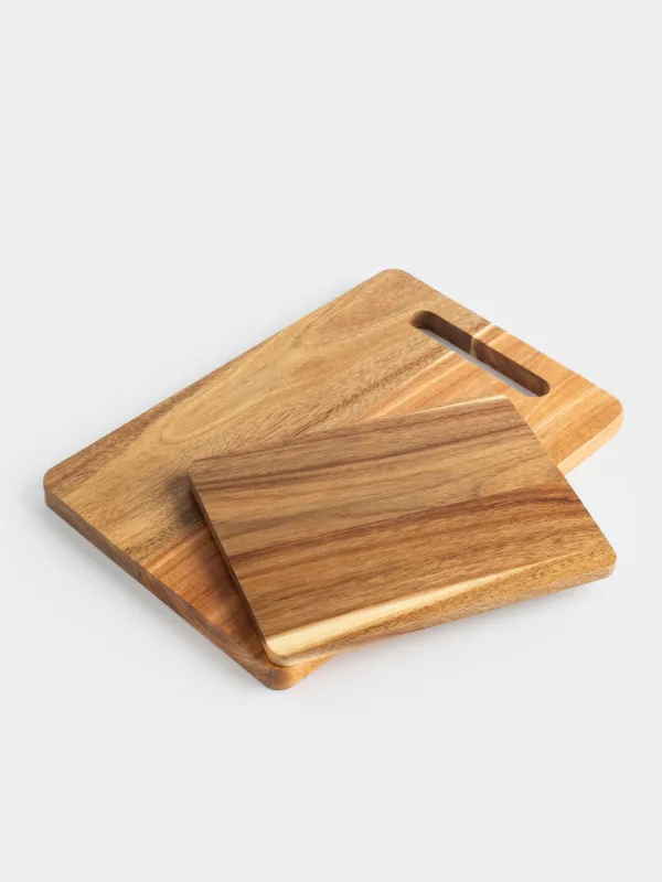 Cutting boards set, 20/30 cm, 2 pcs, rectangular, wood, Noble tree, image-6