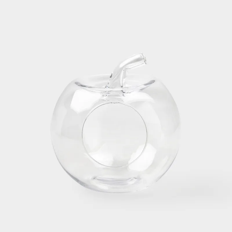 Candy box, 27x24 cm, glass, Apple, Clear