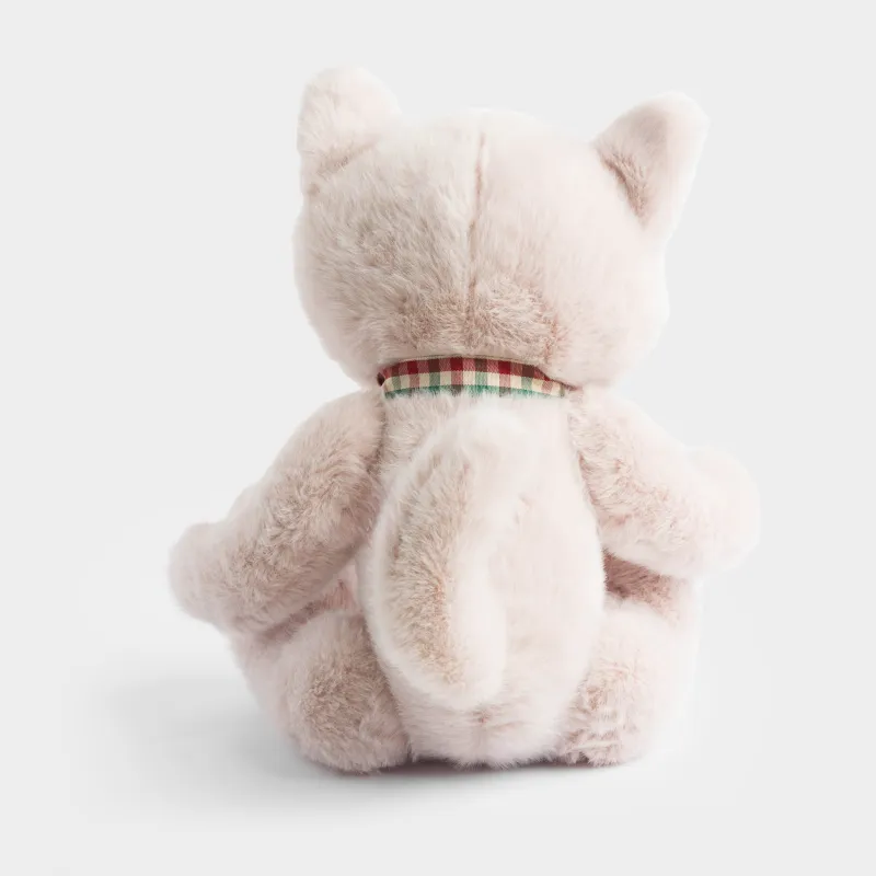 Toy, 35 cm, soft, with movable paws, polyester, beige, Cat, Cat, image-3