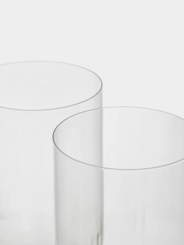 Glass, 12 cm, 460 ml, 2 pcs, crystal glass, green, Rofrano, image-3