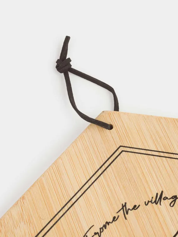 Cutting board, 25x22 cm, bamboo, hexagonal, Bee, Honey, image-4