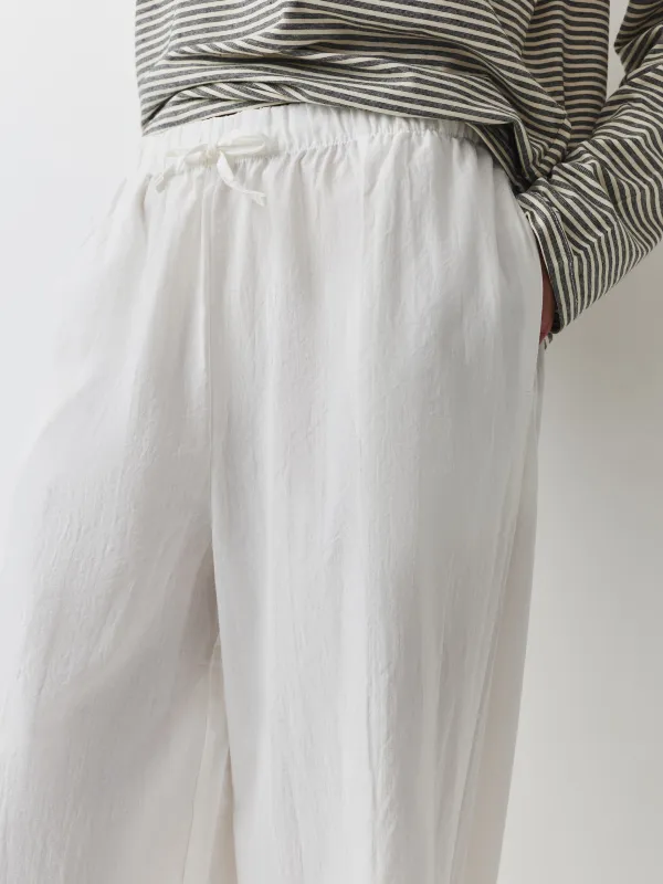 Women's trousers, homewear, size L, cotton, white, Ataria, image-2