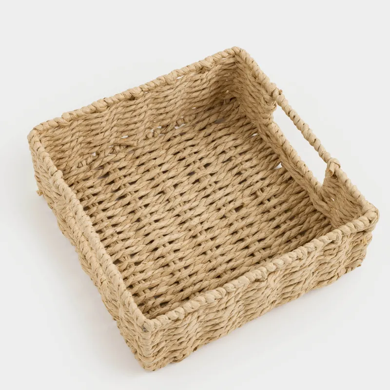 Napkin basket, 18x18 cm, braided, cellulose, Square, Braided, image-5