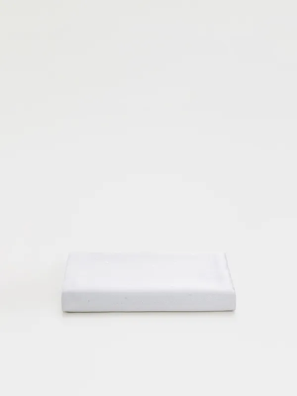 Tablecloth, 160x160 cm, jacquard, polyester, light grey, Silver stars, Starlight, image-7