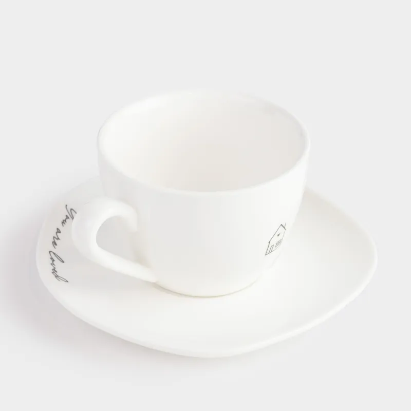 Tea pair, 1 person, 2 items, 200 ml, porcelain P, belaya, Dom, Amour, image-2