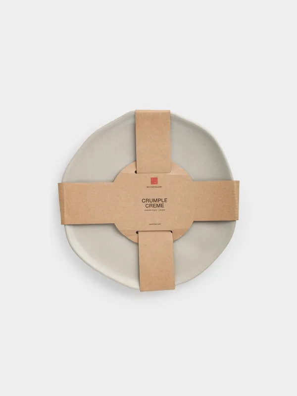 Dinner plate, 27 cm, ceramic, beige, Crumpled effect, Crumple creme, image-4