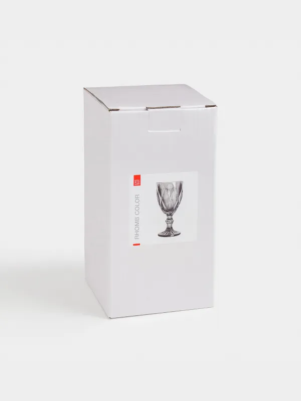 Drinking glass, 300 ml, glass R, grey, Rhomb color, image-4