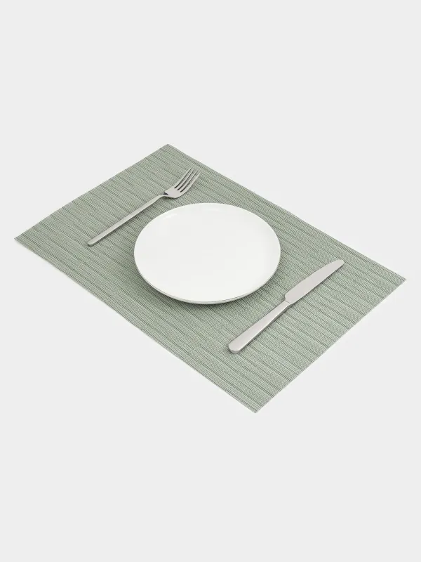 Placemat, 30x45 cm, PVC / polyester, rectangular, menthol, Solid, image-2