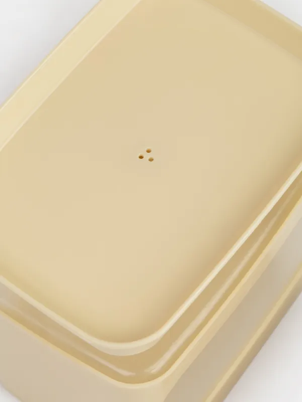 Detergent dispenser, 680 ml, with sponge, Platform, plastic, milky, Keeping, image-2