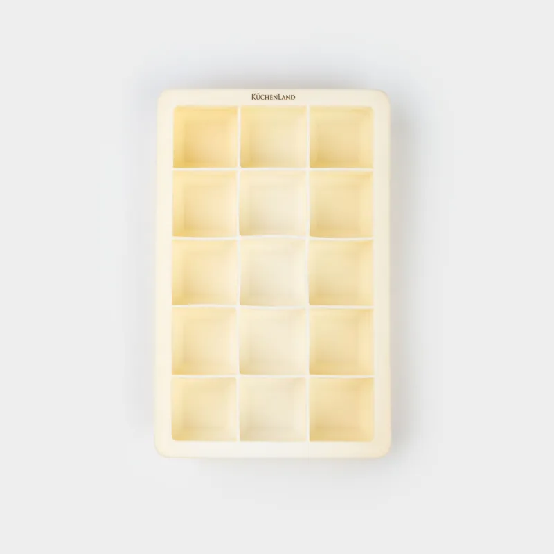 Ice mold, 18x12 cm, 15 otd, silicone, white, Soft kitchen