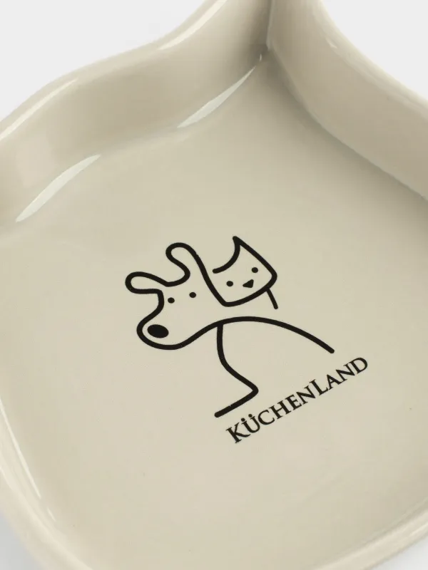 Pet bowl, 15x14 cm, 250 ml, ceramic, grey, Cat, Whiskers, image-8