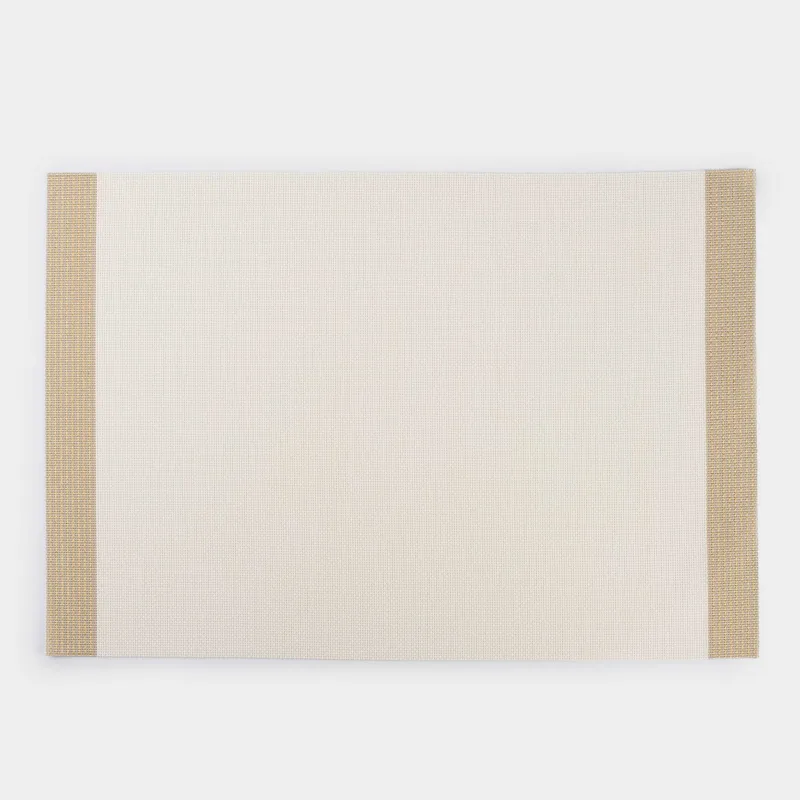 Placemat, 30x45 cm, PVC, rectangular, sand-white, Stripes, Solid