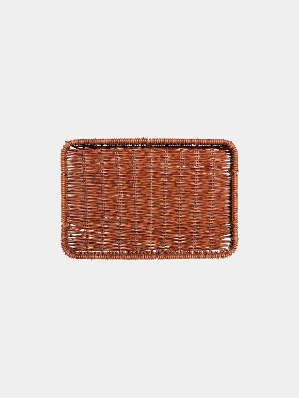 Tray, 30x20 cm, rattan, rectangular, brown, Blendy, image-2