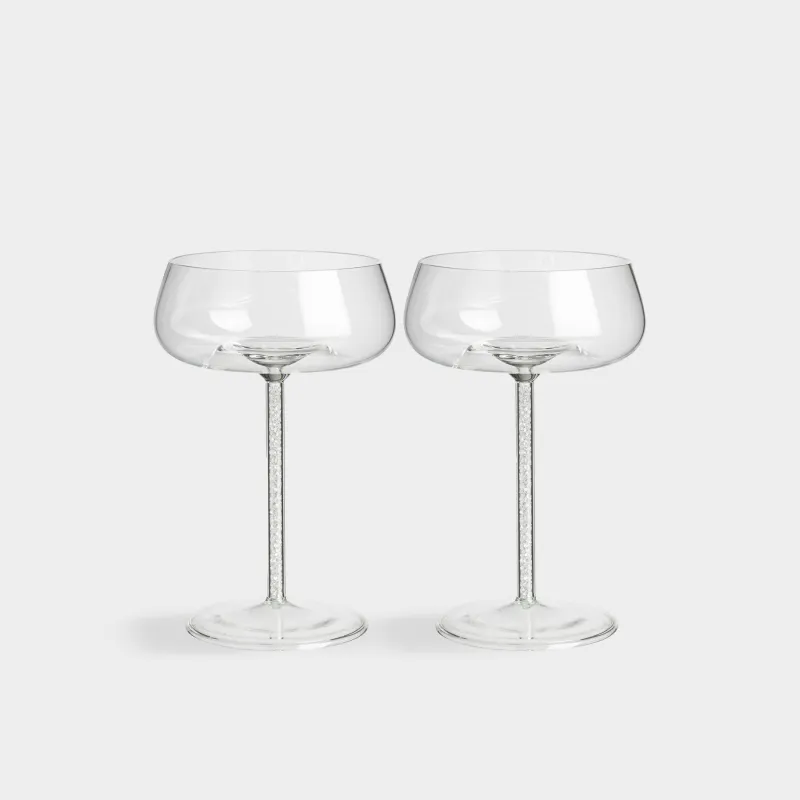 Drinking glass, 270 ml, 2 pcs, B glass / rhinestones, Sorento crystal