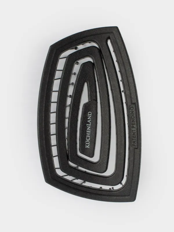 Hair massage comb, 11x6 cm, for travel, vegetable fiber / plastic, black, Zipo, image-2