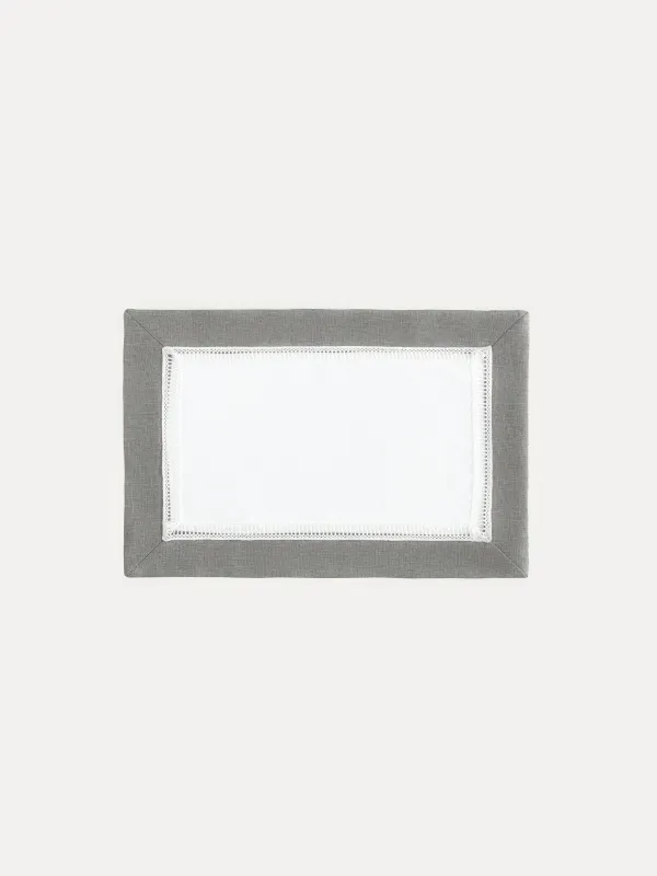 Placemat, 30x45 cm, 2 pcs, polyester, rectangular, white-gray, milkyy way, image-0