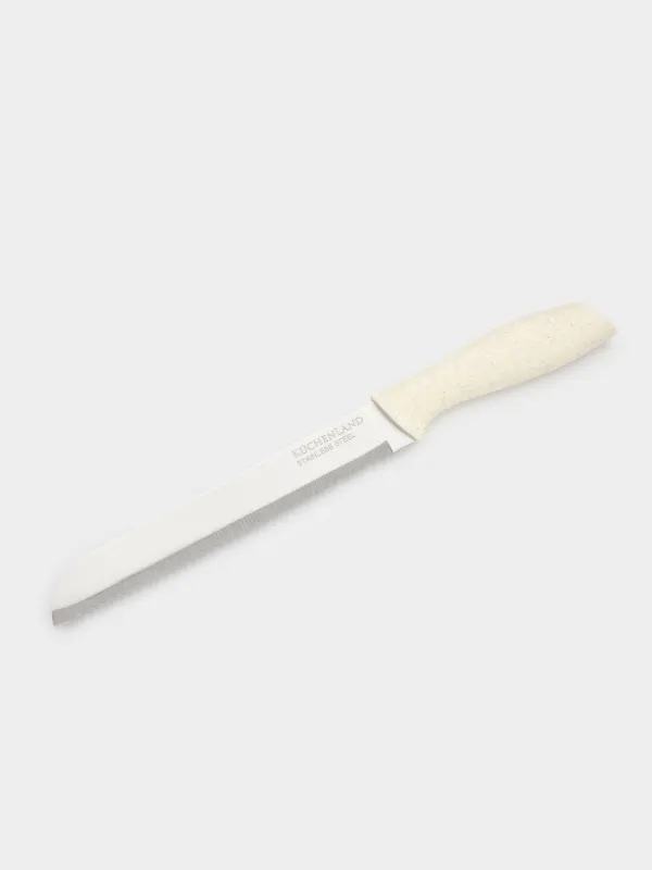 Bread knife, 20 cm, steel/plastic, milky, Speck-light, image-3