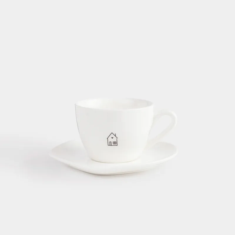 Tea pair, 1 person, 2 items, 200 ml, porcelain P, belaya, Dom, Amour