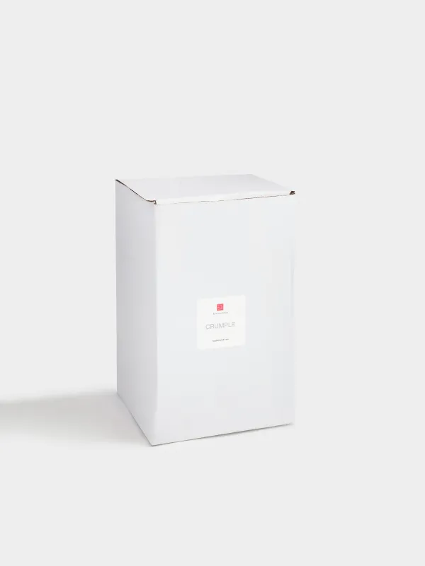 Flower vase, 24 cm, ceramic, white, Crease, Crumple, image-4