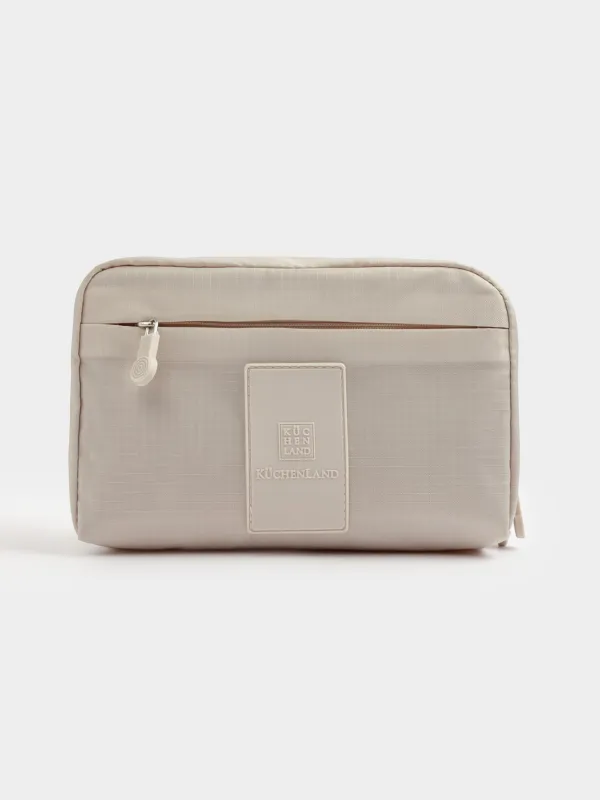 Travel Cosmetic Bag, 20х12 cm, polyester, beige, Easy Travel, image-1