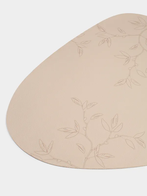 Placemat, 37x45 cm, PVC, shaped, beige, Branches, Rock press, image-2