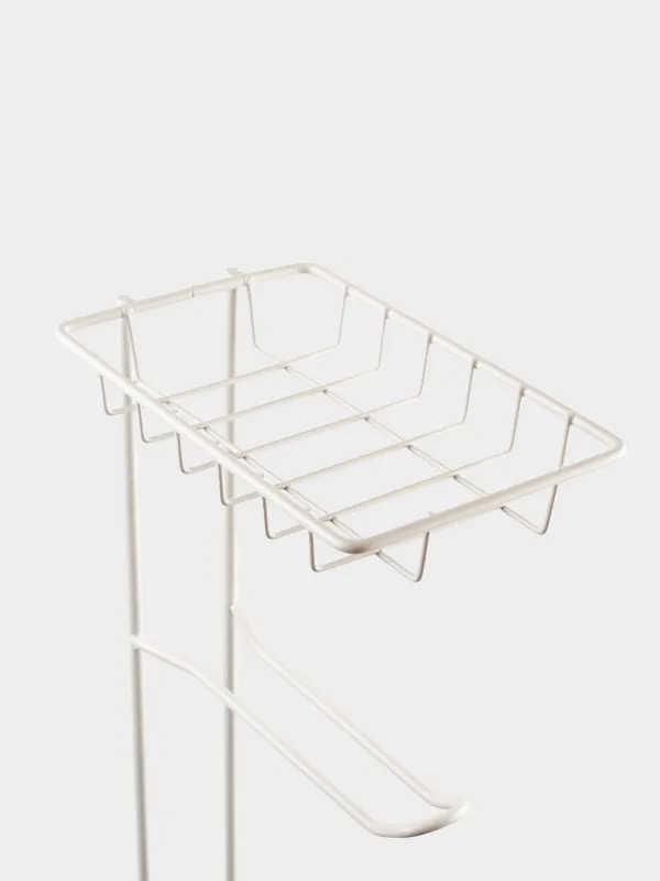 Toilet paper holder, 64 cm, floor-standing, metal, milky, Method, image-3