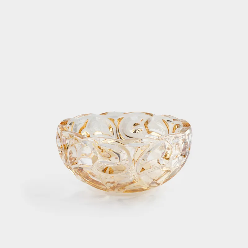 Salad bowl, 24x11 cm, 2.8 l, glass R, amber, Patterns, Gala