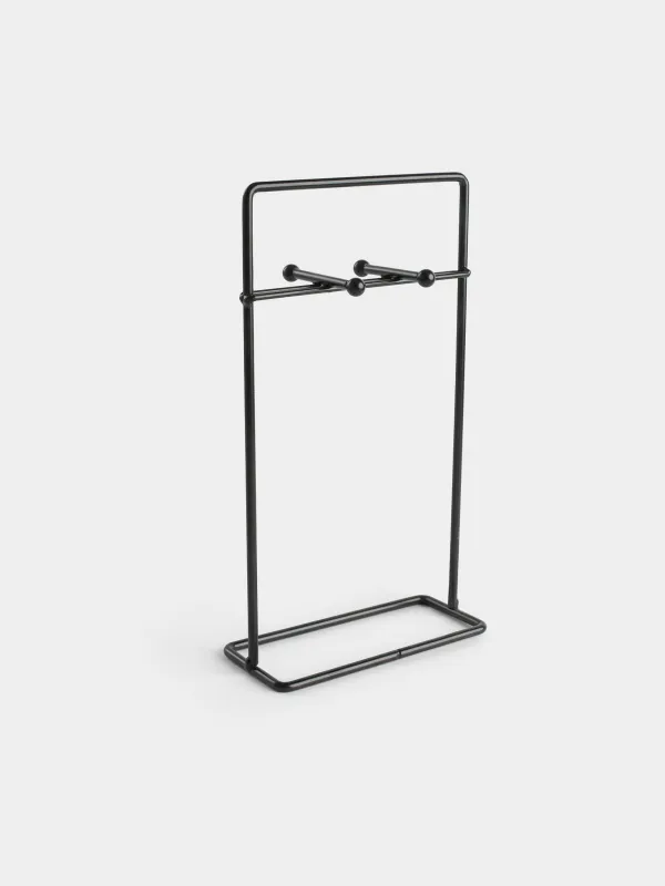 Cutting board, 22x14 cm, 4 pcs, on a stand, bamboo / steel, rectangular, Bamboo, image-7