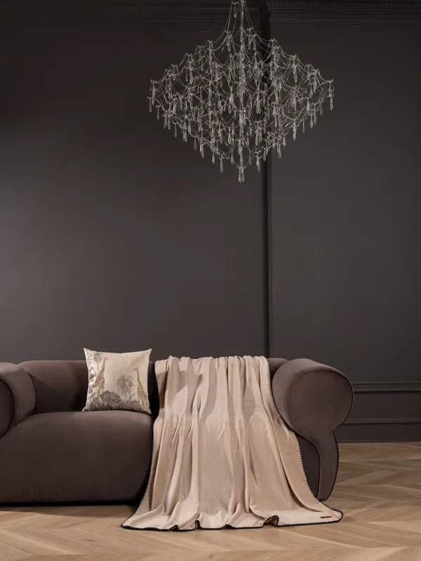 Plaid, 140x190 cm, flannel, sand, Flannel, image-6