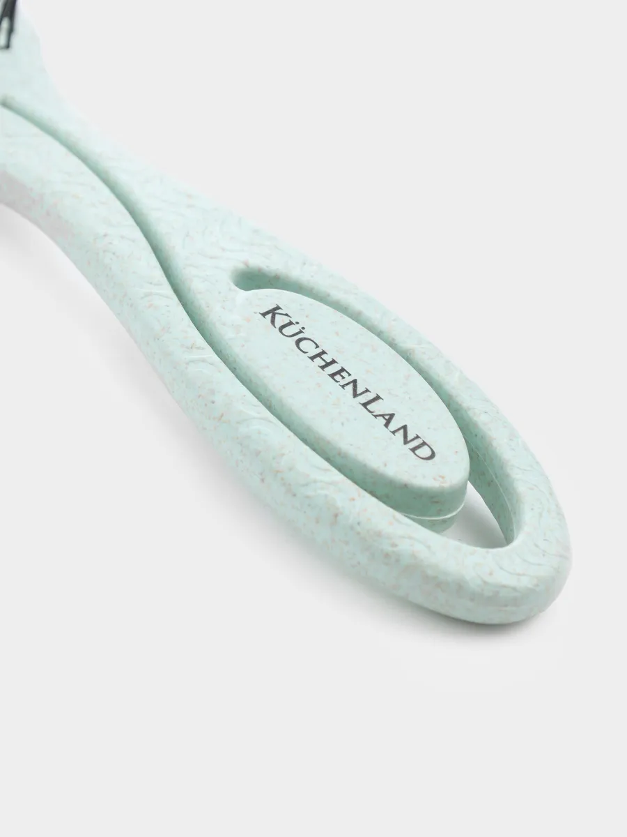 Hair massage comb, 22 cm, vegetable fiber / plastic, green-blue, Zipo, image-3