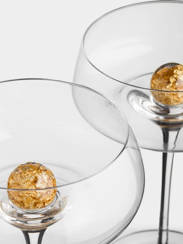 Drinking glass, 240 ml, 2 pcs, glass, Amber ball, Sorento, image-3