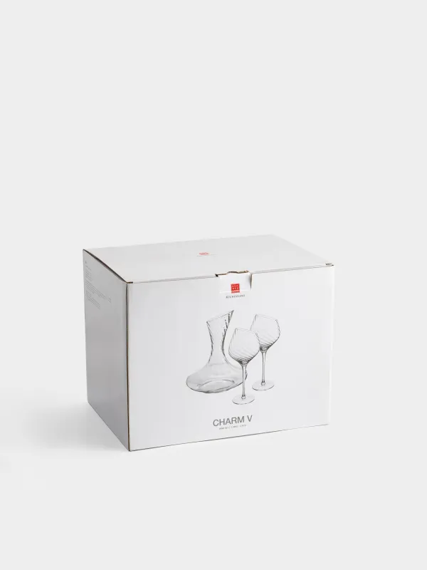 Drink set, 2 pers, 3 pr, with decanter, glass, Charm V, image-10