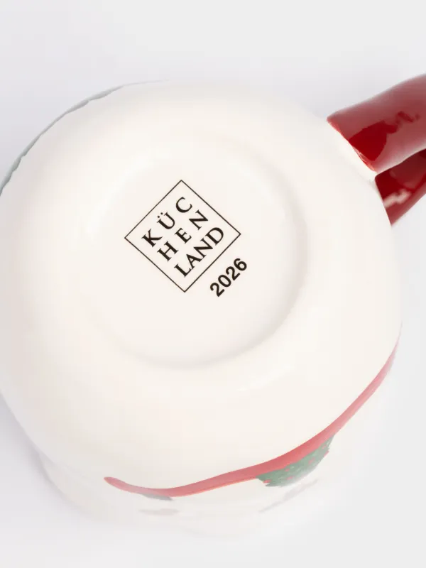 Mug, 360 ml, Ceramic, Christmas tree with bows and horse, Christmas tree, image-3