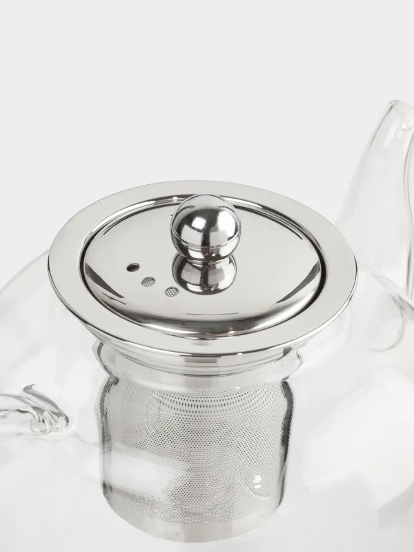 Teapot, 850 ml, B/steel glass, Classic, image-5