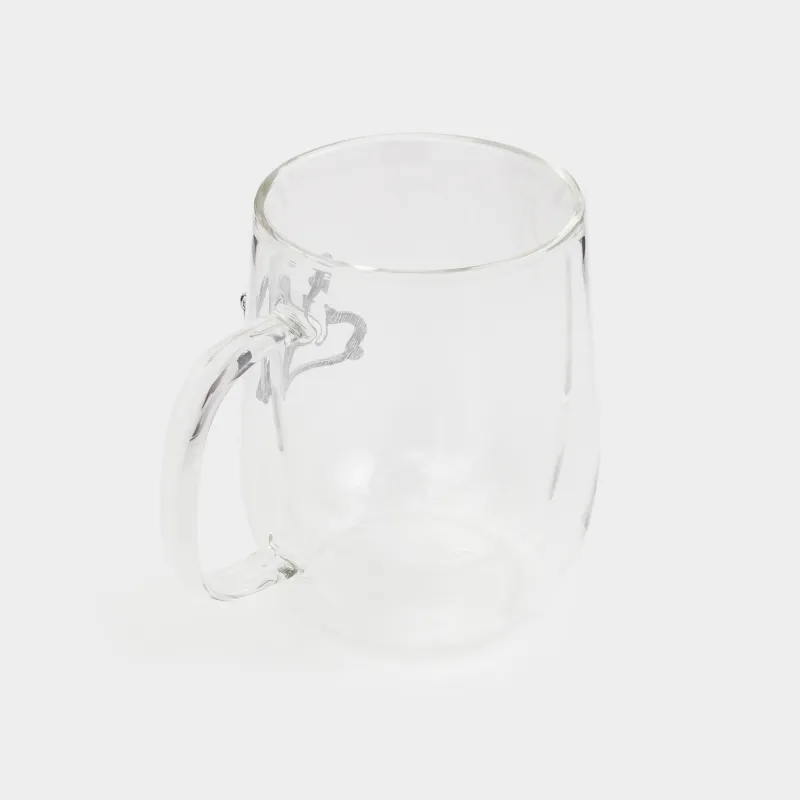 Mug, 350 ml, glass B / metal, silver, Sagittarius, Air zodiac, image-1