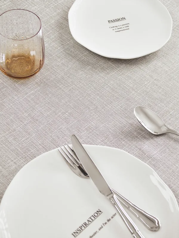 Tablecloth, 160x160 cm, fringed, polyester, grey melange, Beverin, image-3