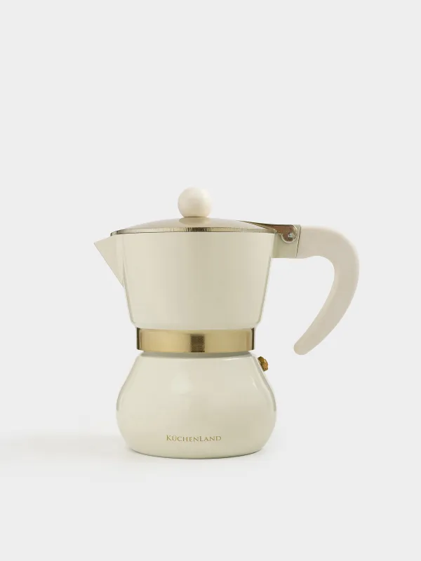 Geyser coffee maker, 300 ml, aluminum / plastic, beige-gold, Laneri, image-3