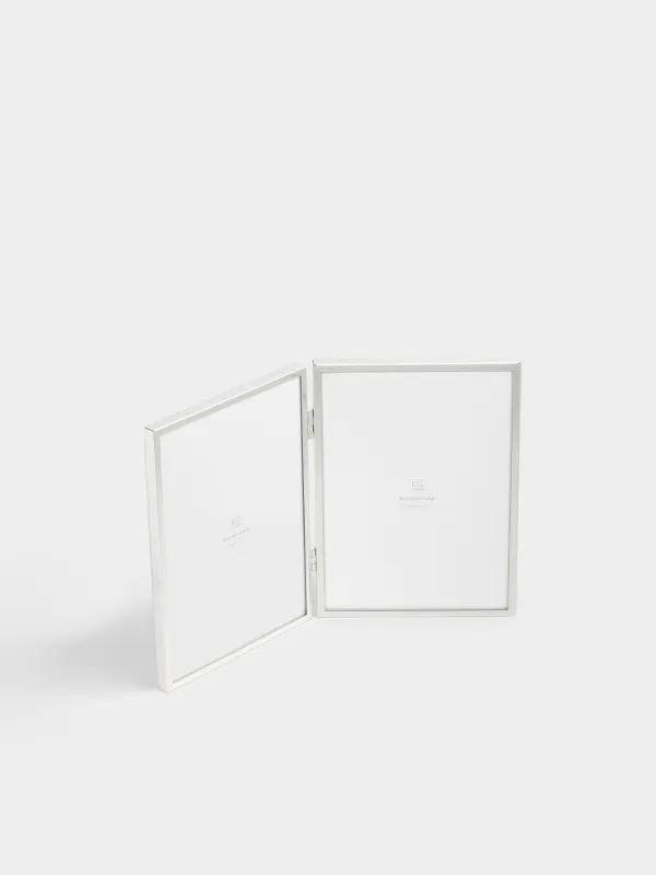 Photo frame, 13x18 cm, 2 photos, metal / glass, silver, Fantastic, image-0