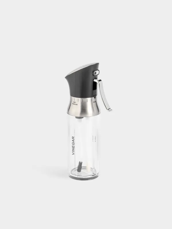 Oil and vinegar spray dispenser, 200 ml, 2 in 1, acrylic / steel, Black, Comfort, image-0