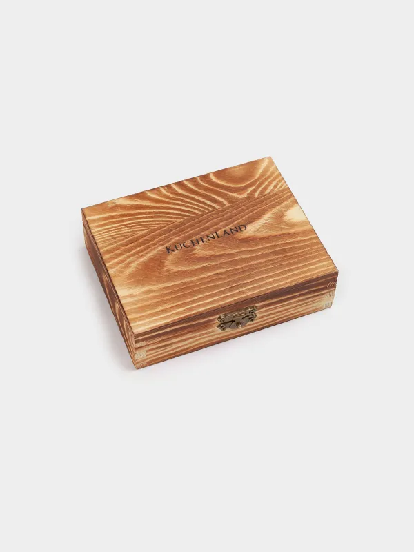 Set of cubes for cooling drinks, 12 pr, with tongs, in a box, marble / steel, Marble, image-3