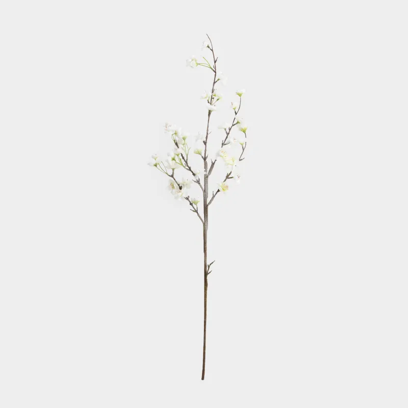 Decorative branch, 83 cm, plastic / polyester, White Plum Blossom branch, Flower garden