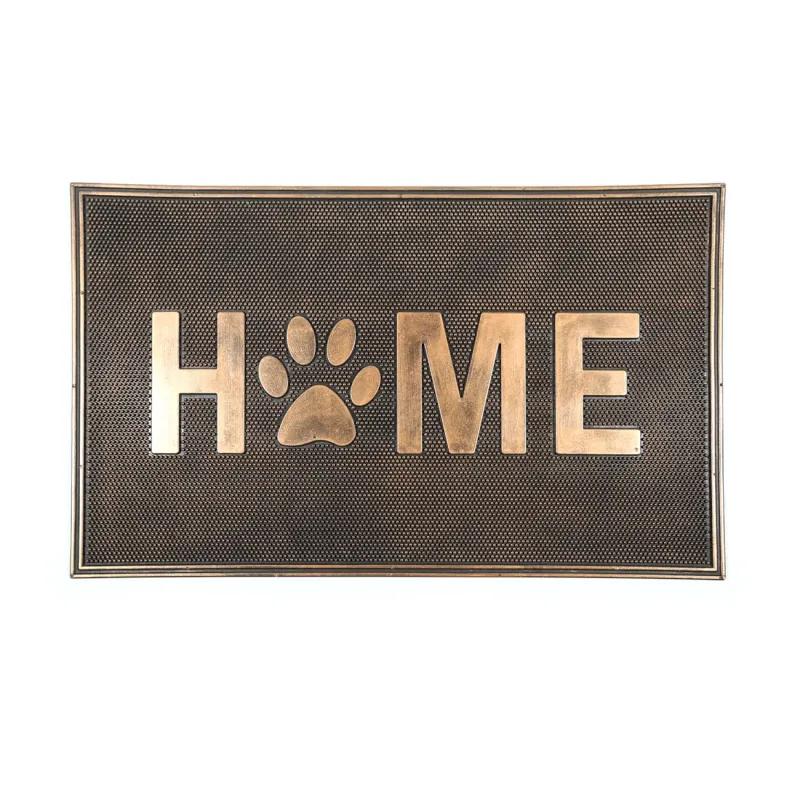 Door mat, 45x75 cm, rubber, bronze-black, Home, Home deco
